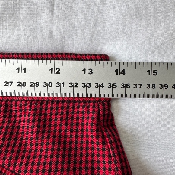 GAP Women's Signature‎ Skinny Ankle Pants Micro Check Red/Black Size 00 Pockets - Picture 9 of 13